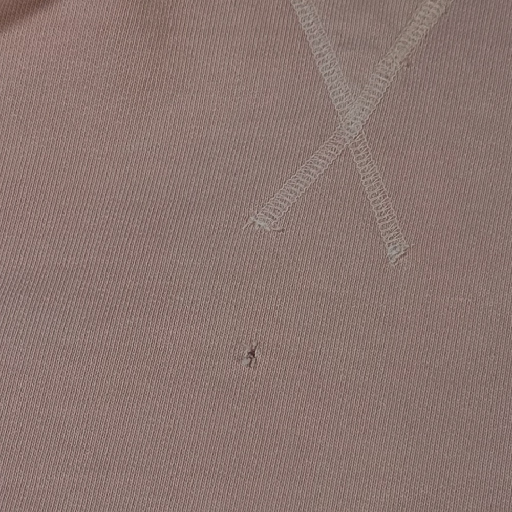 Lily & Lottie Chelsea Deboer Distressed Hoodie Size Medium Light Pink Raw Edges - Picture 12 of 13